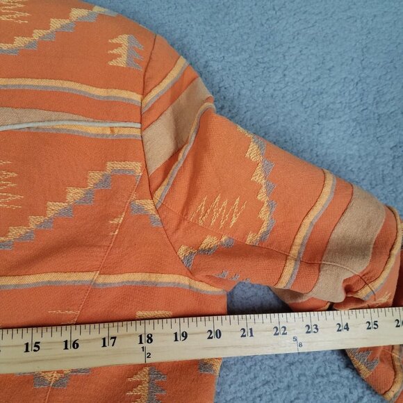 Coldwater Creek Blazer Women's 14 Orange Embroidered Aztec Southwestern Career - Picture 13 of 16